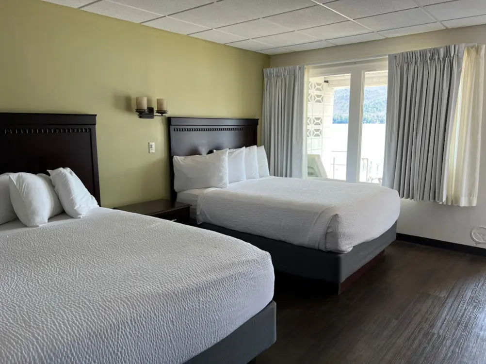 lake front two queen room with lake view
