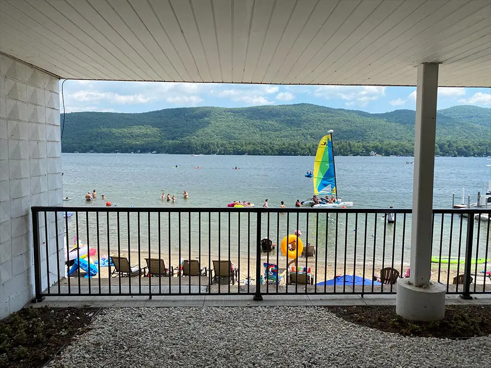 over looking the lake
