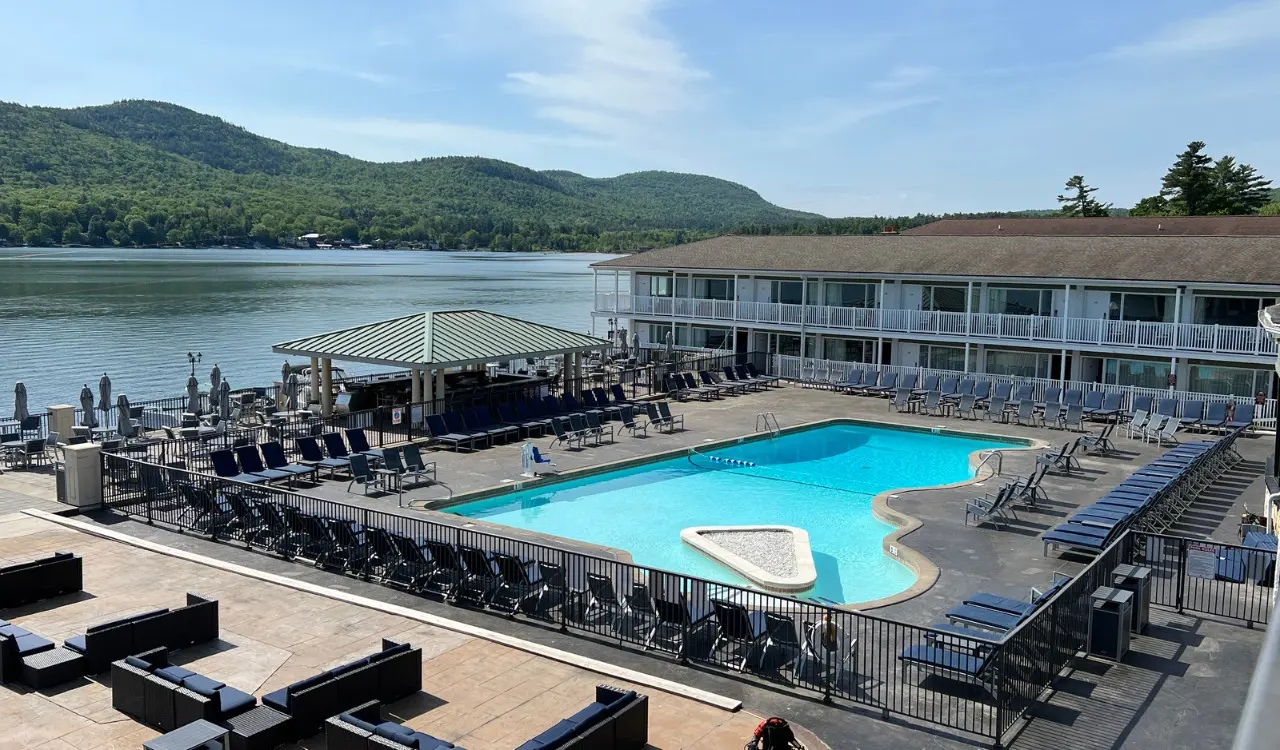 lakeside pool area